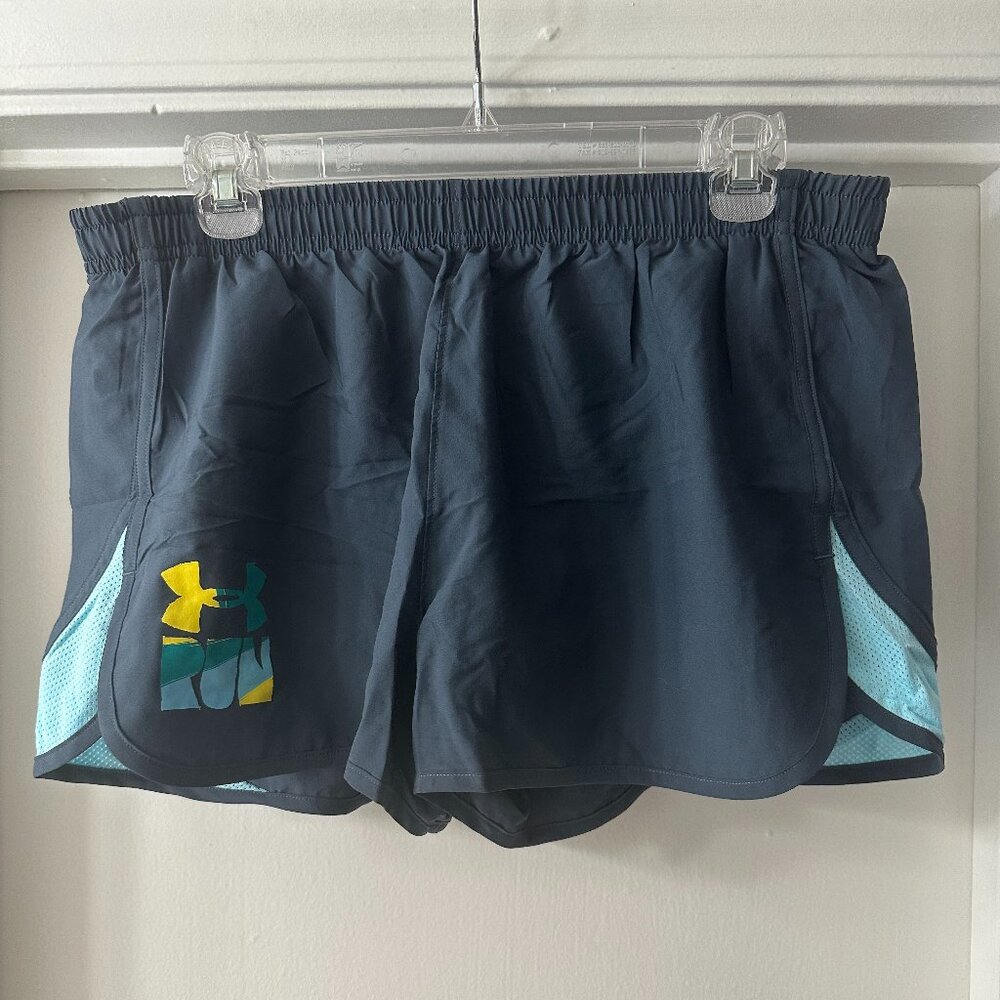 Under Armour Navy Run Shorts With Liner